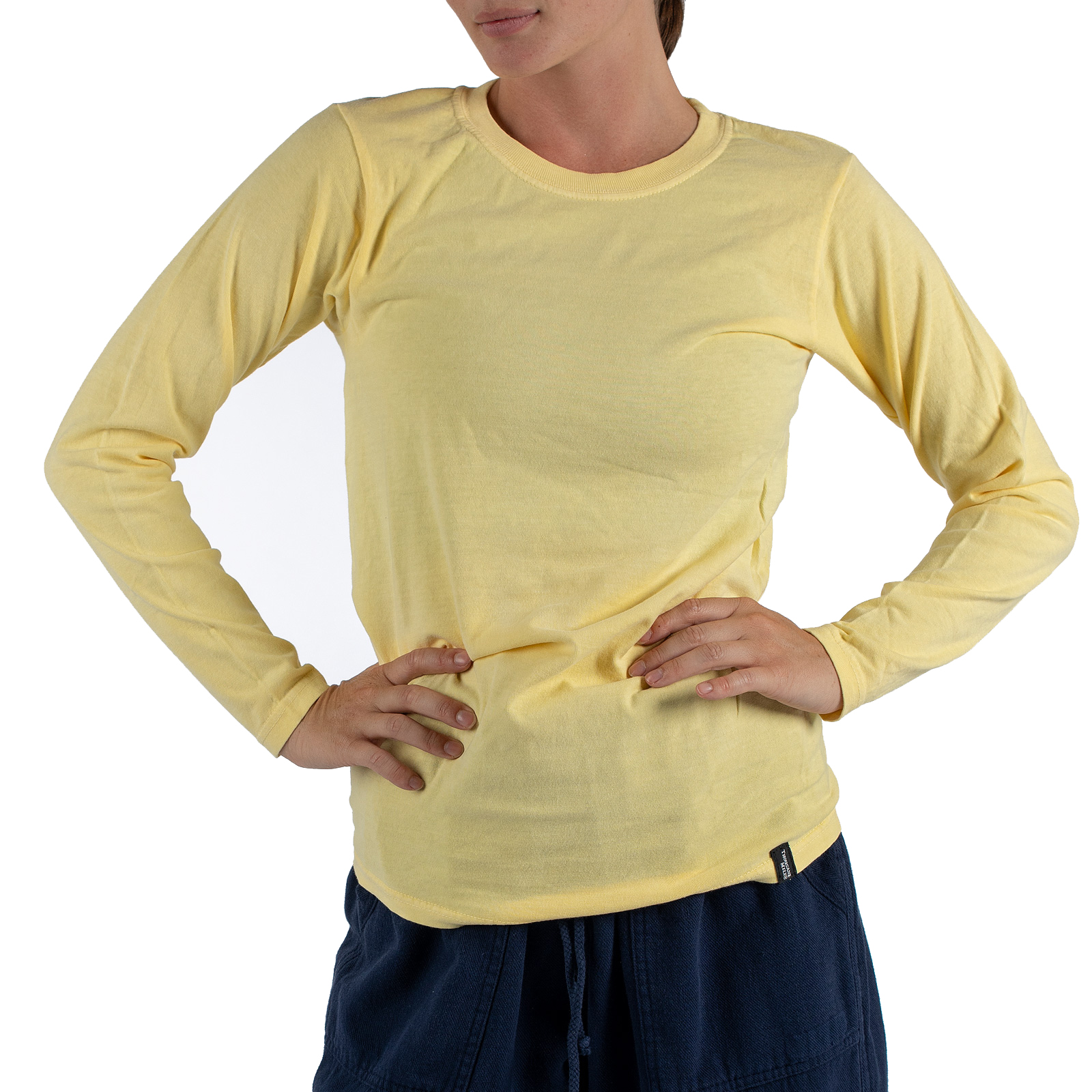 100% Cotton Long Sleeve Tier Top for Women - MADE IN USA
